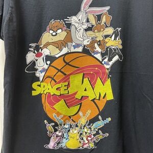 Space Jam Men's‎ Large Black Graphic T-Shirt Looney Tunes Tune Squad Basketball